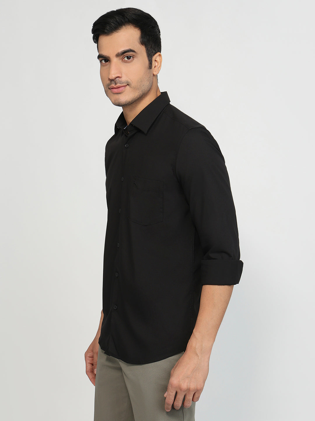 Parx Black Casual Shirt
