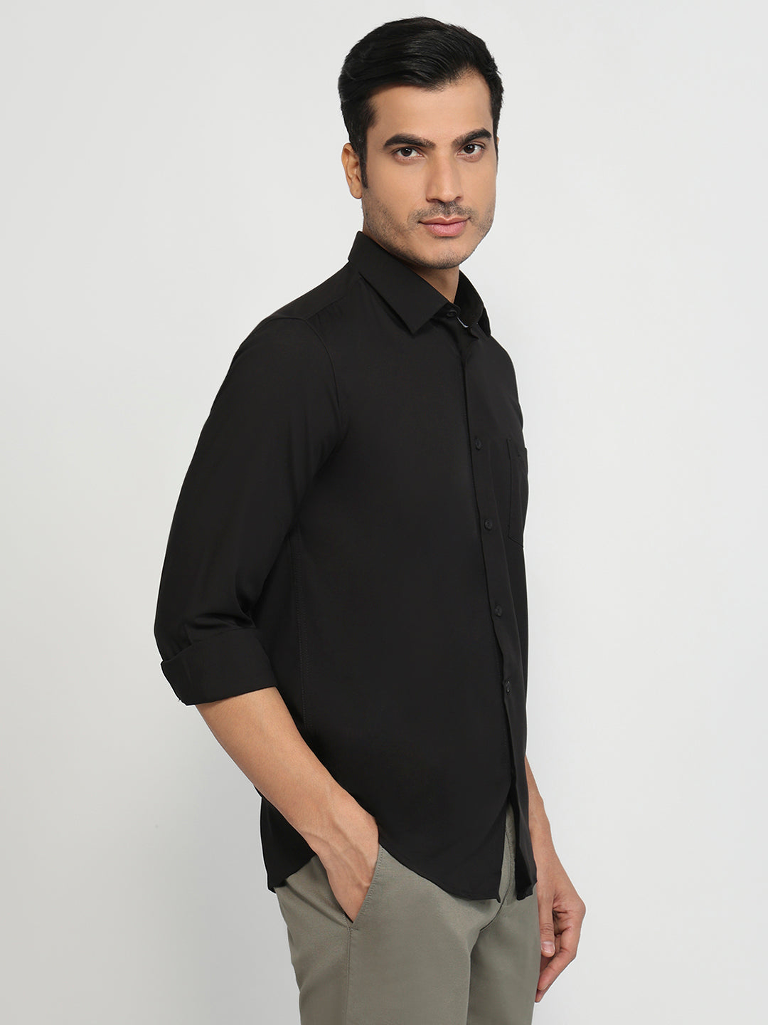 Parx Black Casual Shirt