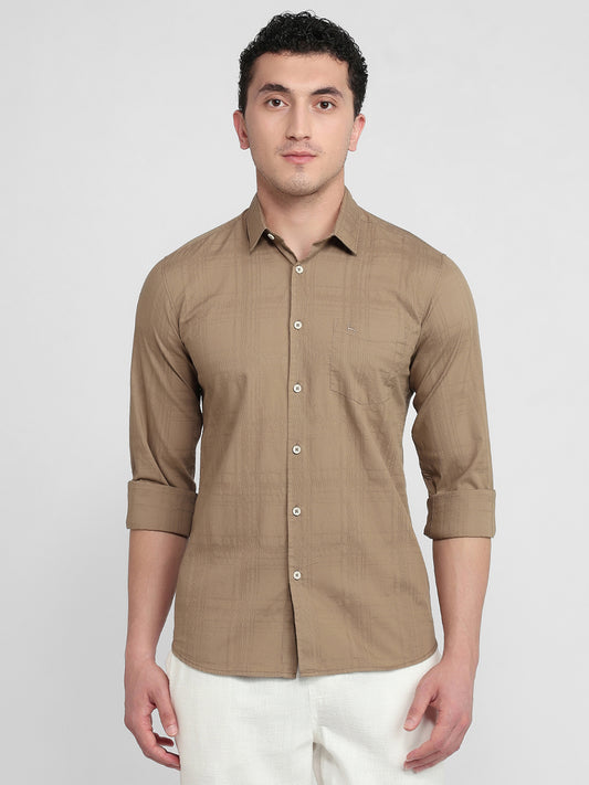 Parx Brown Casual Shirt