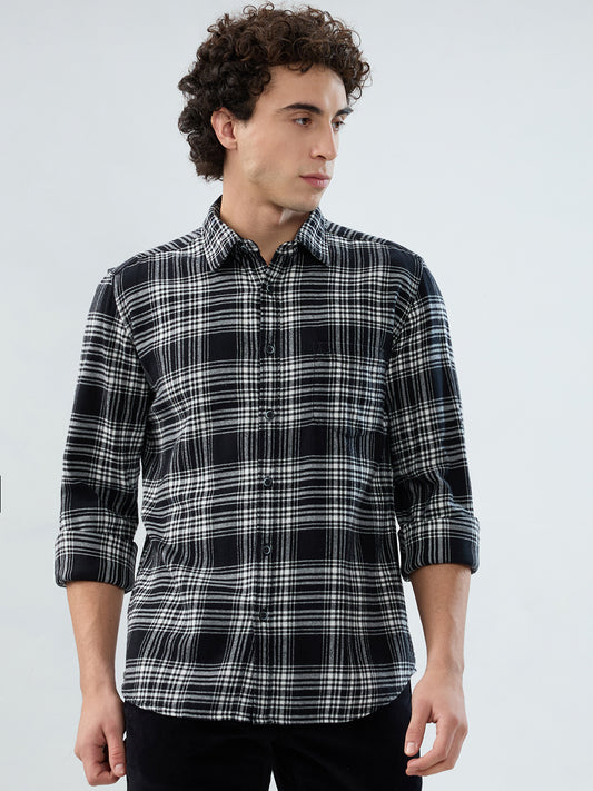 Parx Black Casual Shirt