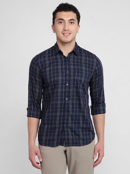 Parx Blue Casual Shirt