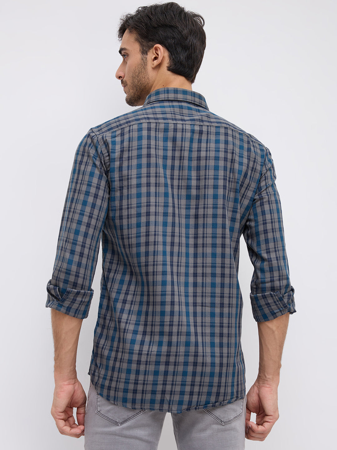 Parx Blue Casual Shirt