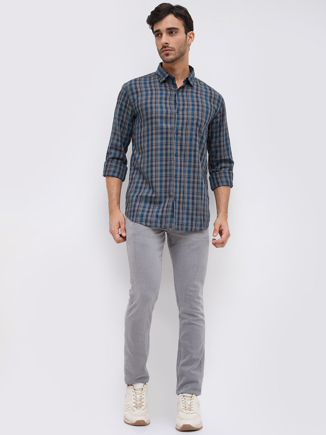 Parx Blue Casual Shirt