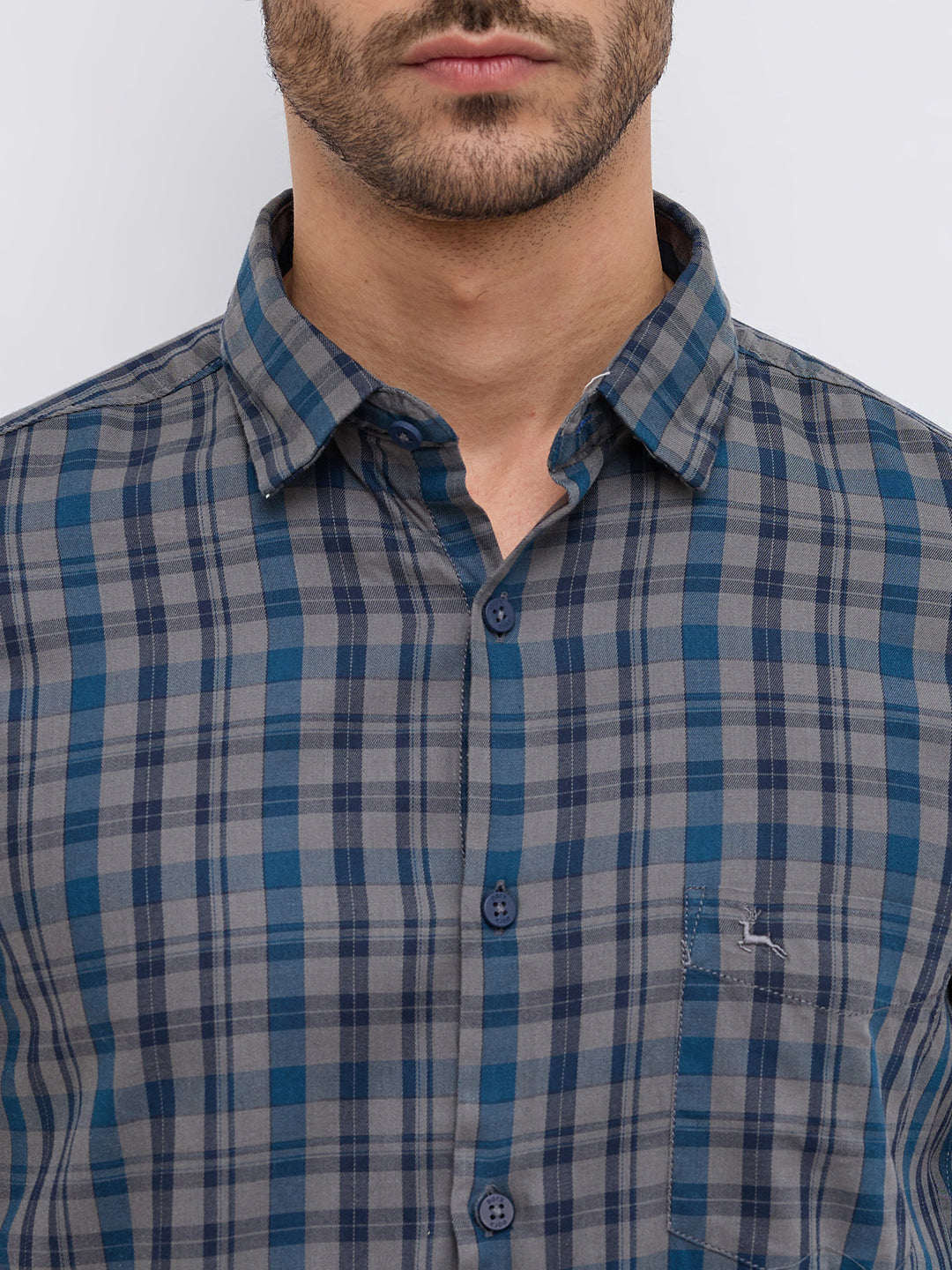 Parx Blue Casual Shirt
