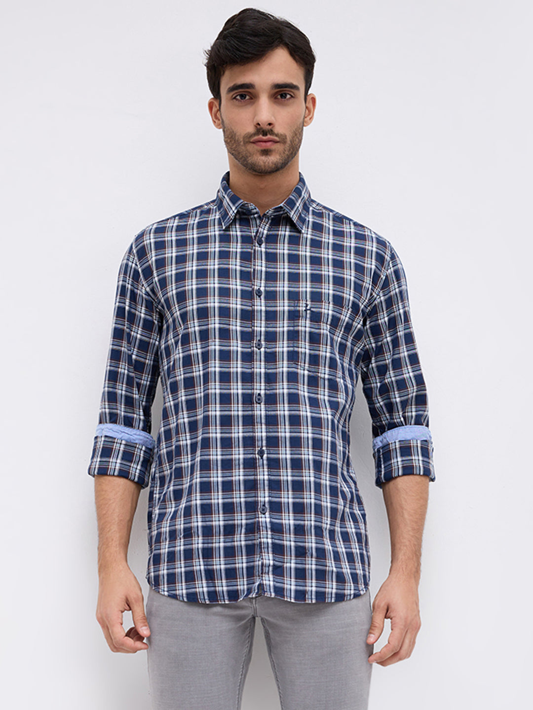 Parx Blue Casual Shirt