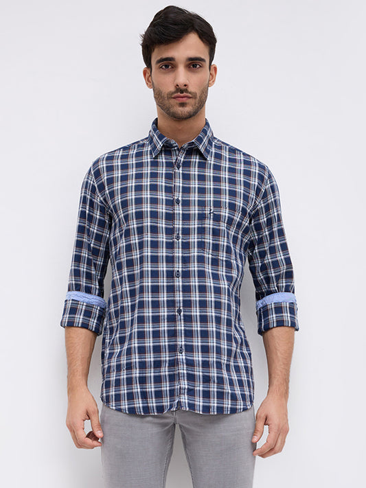 Parx Blue Casual Shirt
