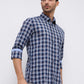 Parx Blue Casual Shirt