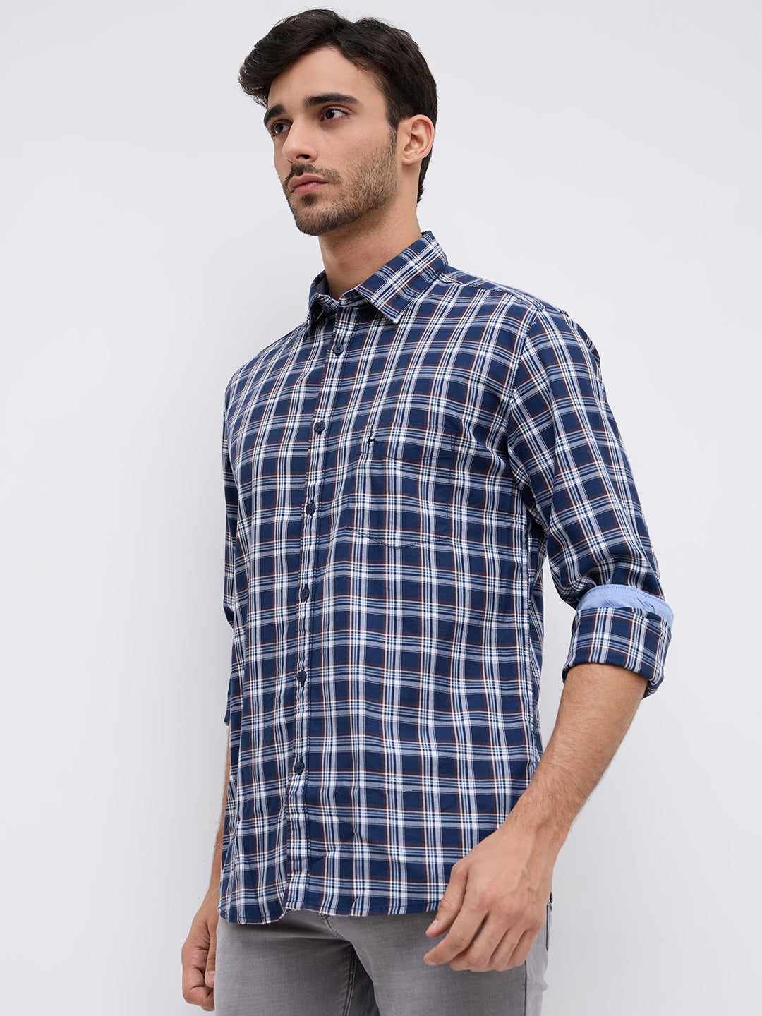 Parx Blue Casual Shirt