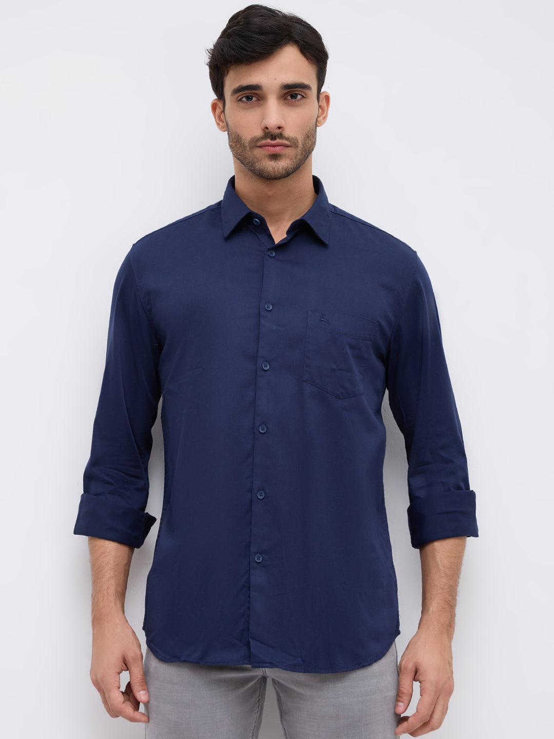 Parx Blue Casual Shirt