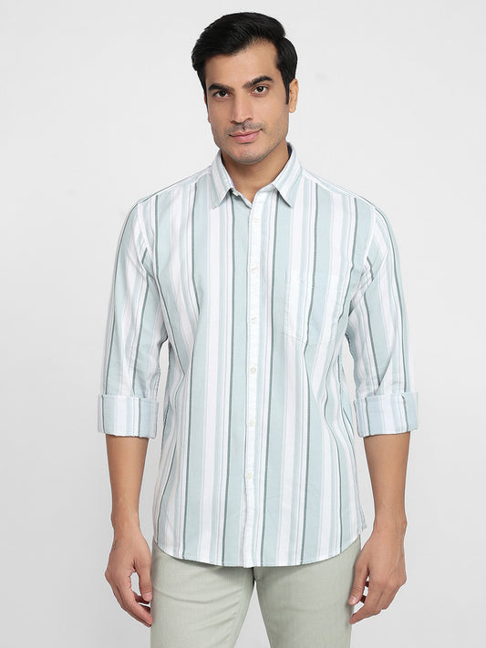 Parx Green Casual Shirt