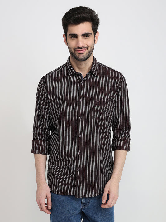 Parx Maroon Casual Shirt 