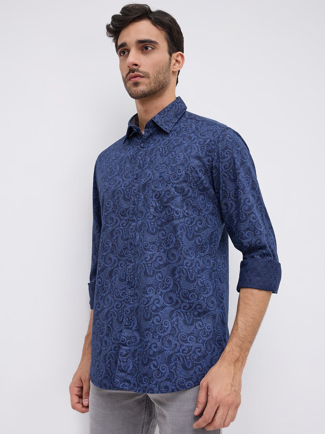 Parx Blue Casual Shirt