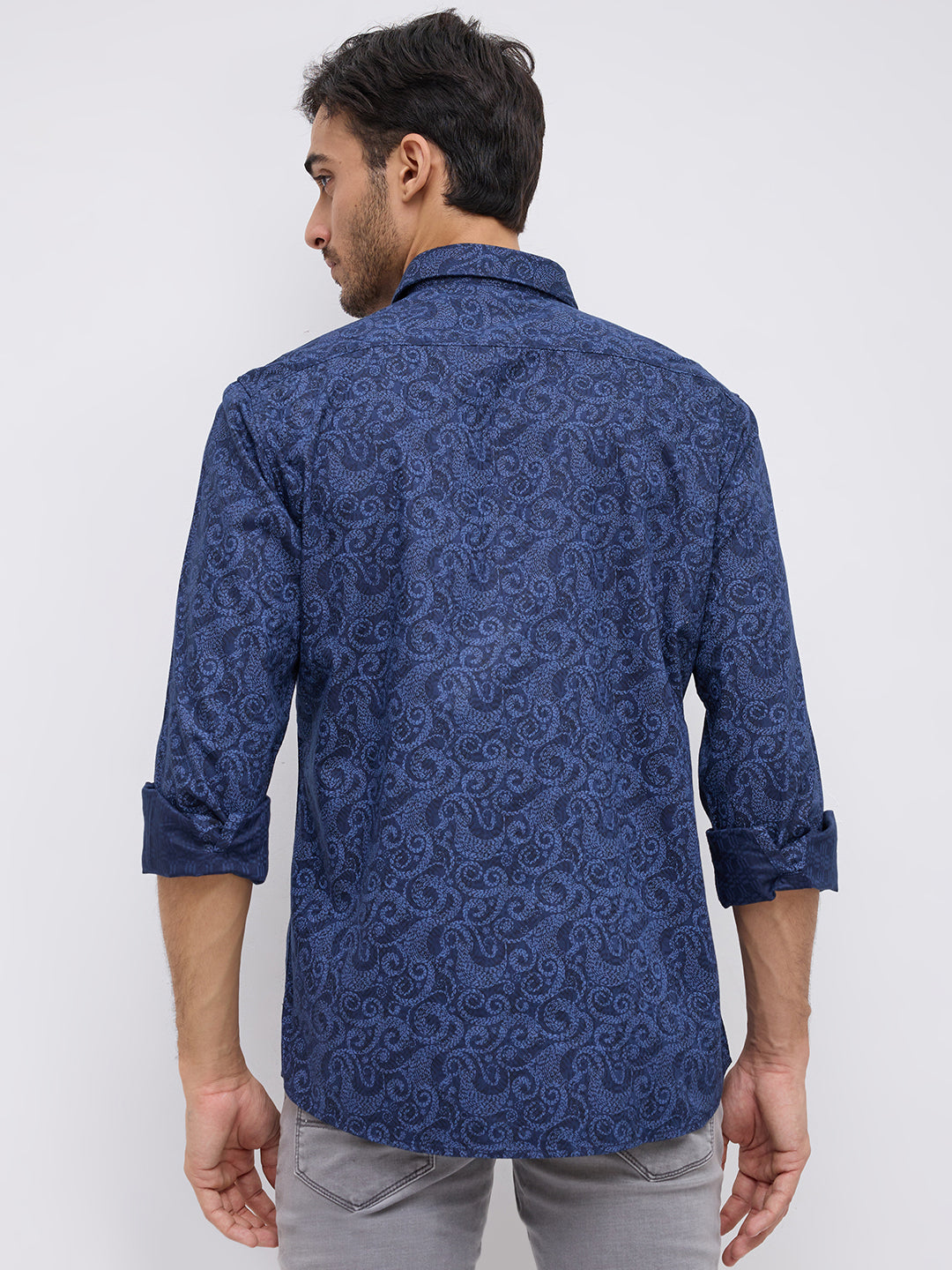 Parx Blue Casual Shirt
