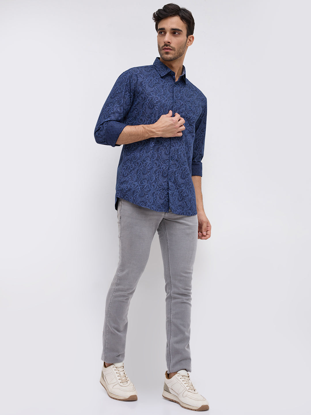 Parx Blue Casual Shirt