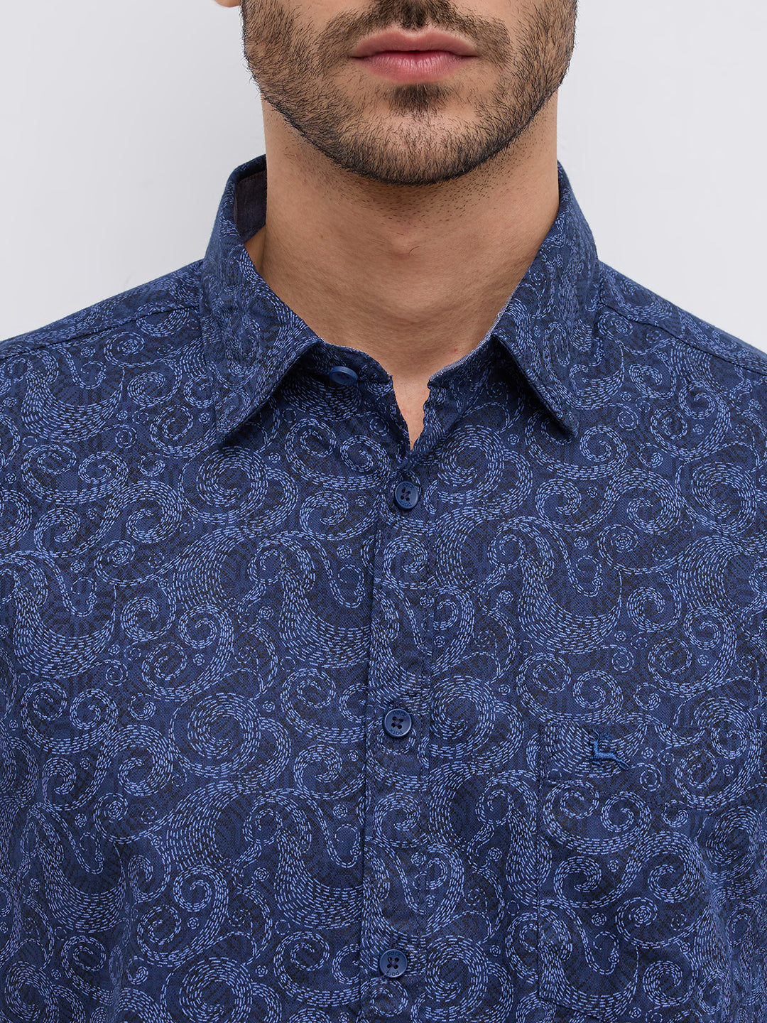 Parx Blue Casual Shirt