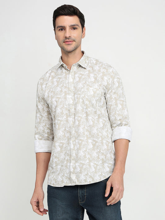Parx Brown Casual Shirt 