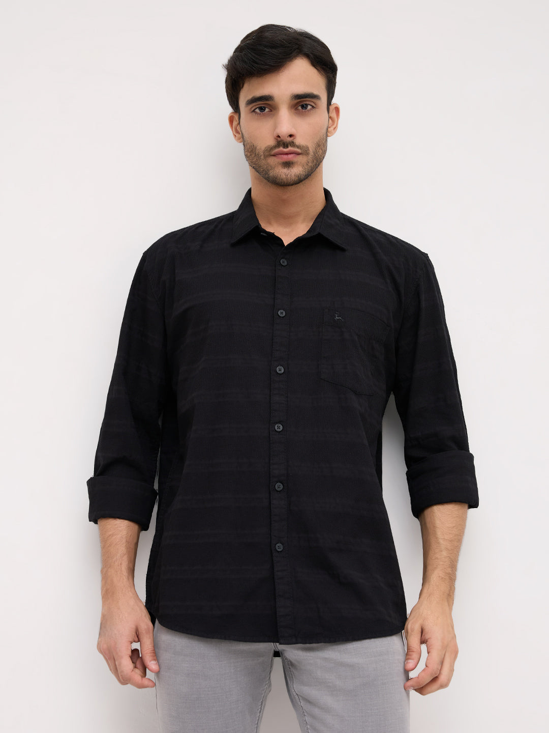 Parx Black Casual Shirt