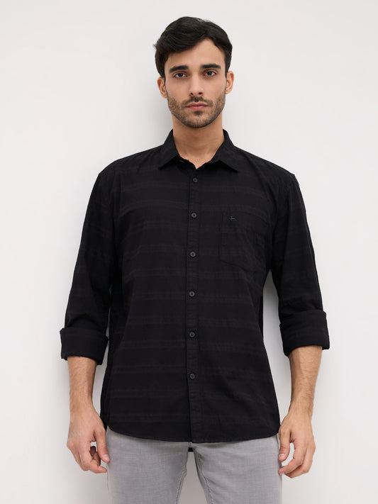 Parx Black Casual Shirt