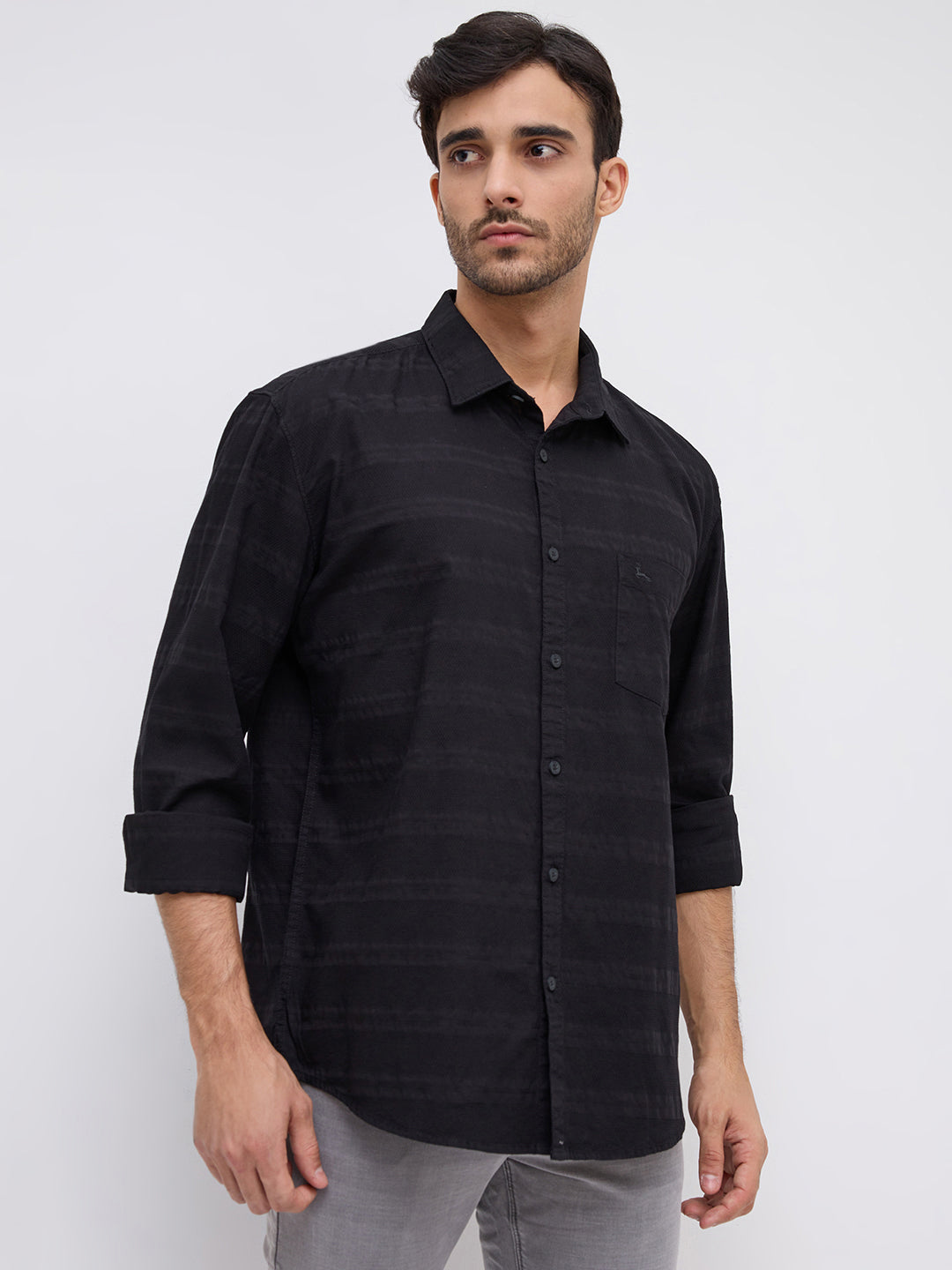 Parx Black Casual Shirt