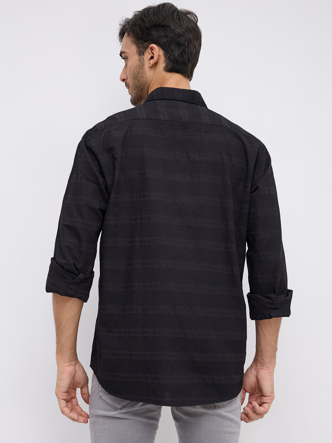 Parx Black Casual Shirt