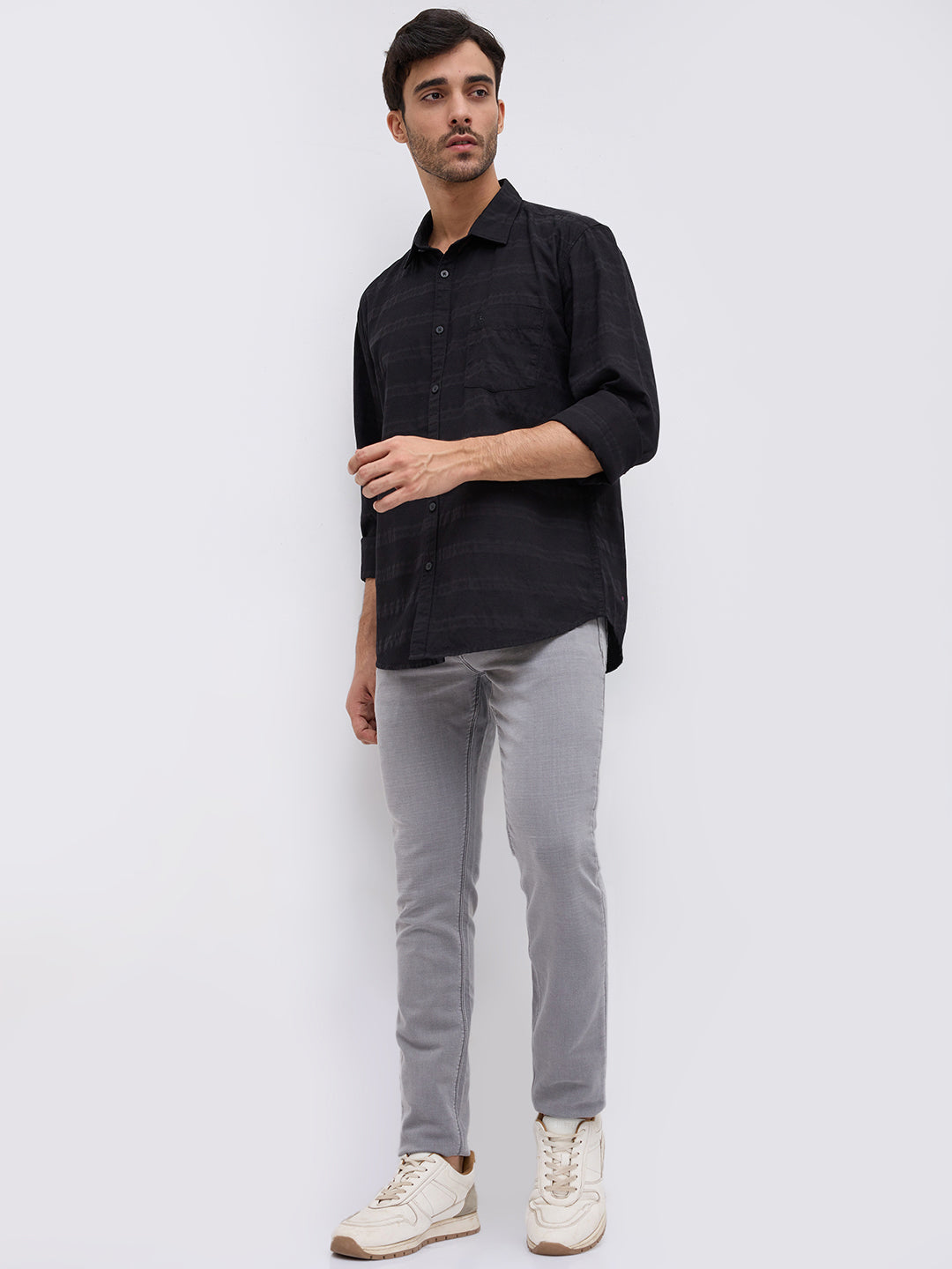 Parx Black Casual Shirt