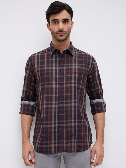 Parx Maroon Casual Shirt