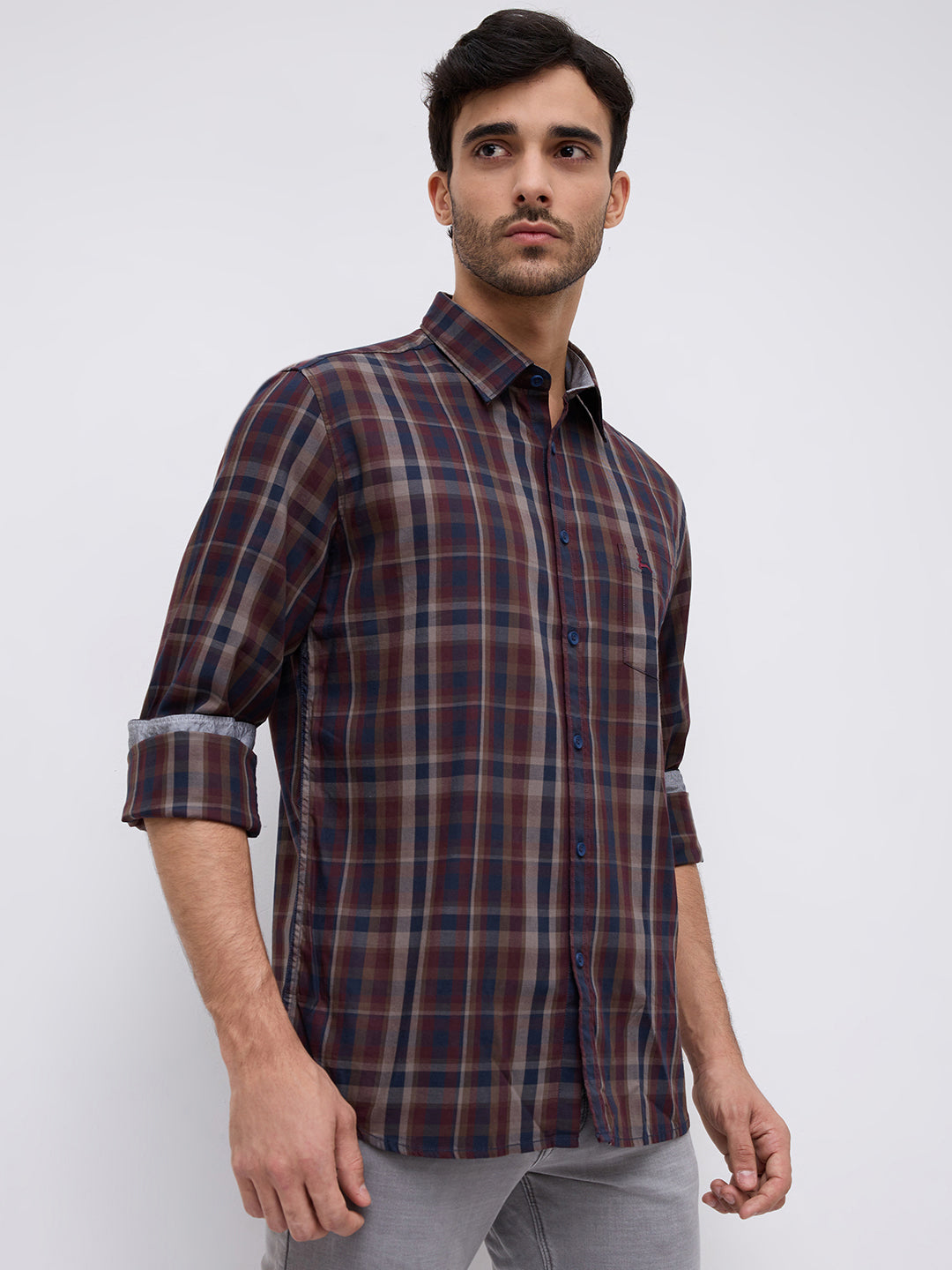 Parx Maroon Casual Shirt