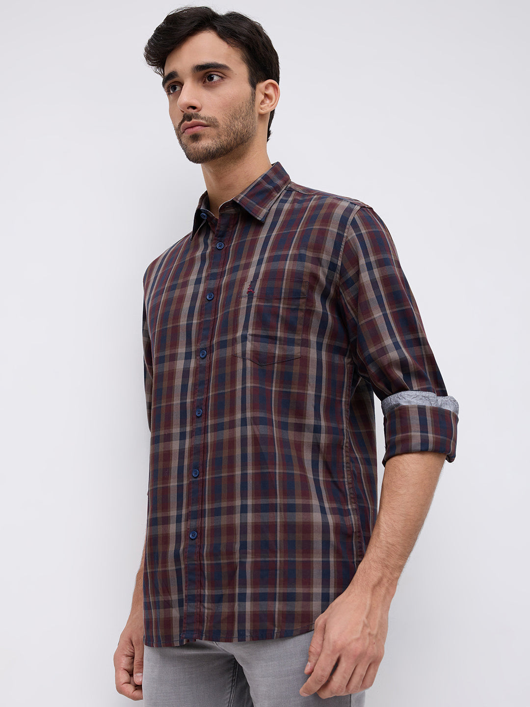 Parx Maroon Casual Shirt