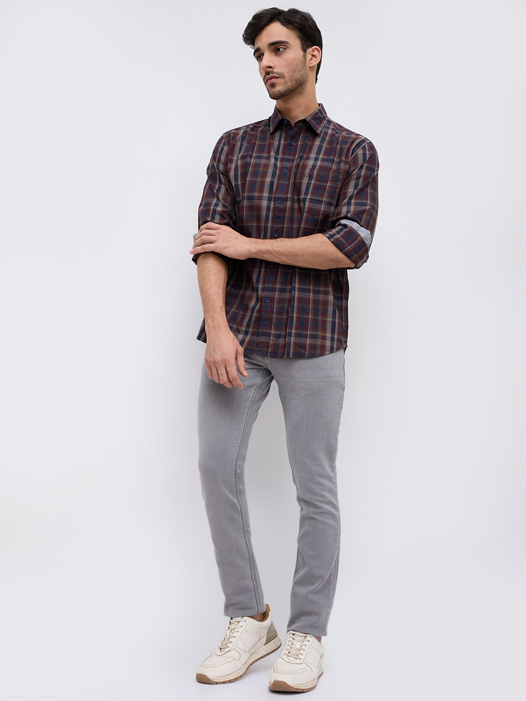 Parx Maroon Casual Shirt