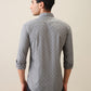 Parx Men Grey Printed Slim Fit Cotton Casual Shirt