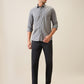 Parx Men Grey Printed Slim Fit Cotton Casual Shirt