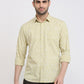 Parx Men Khaki Printed Slim Fit Cotton Casual Shirt