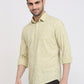 Parx Men Khaki Printed Slim Fit Cotton Casual Shirt