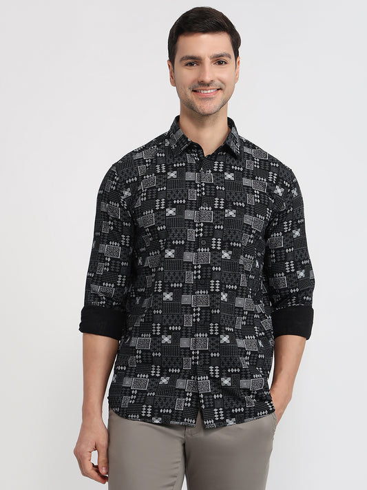 Parx Black Casual Shirt