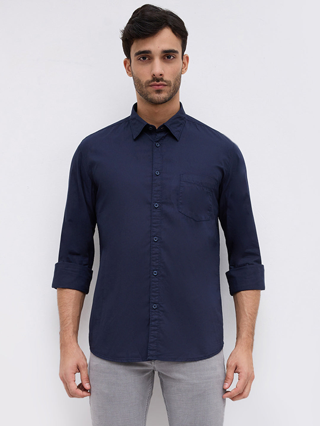 Parx Blue Casual Shirt
