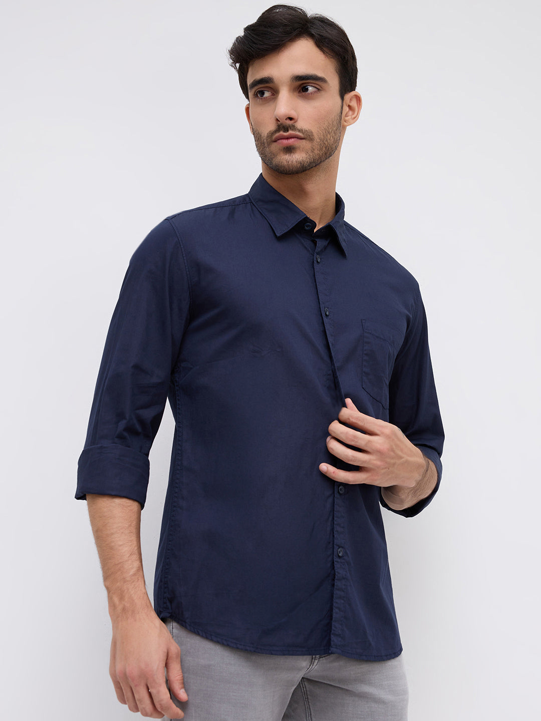 Parx Blue Casual Shirt