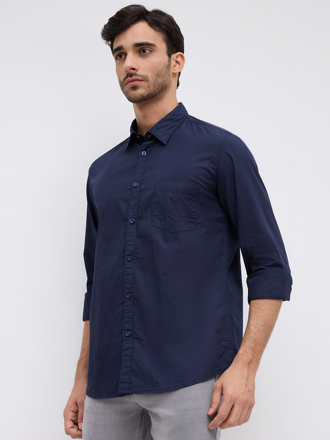 Parx Blue Casual Shirt