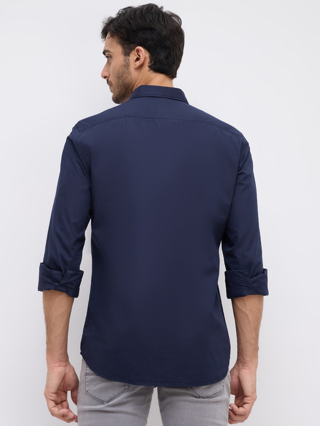 Parx Blue Casual Shirt
