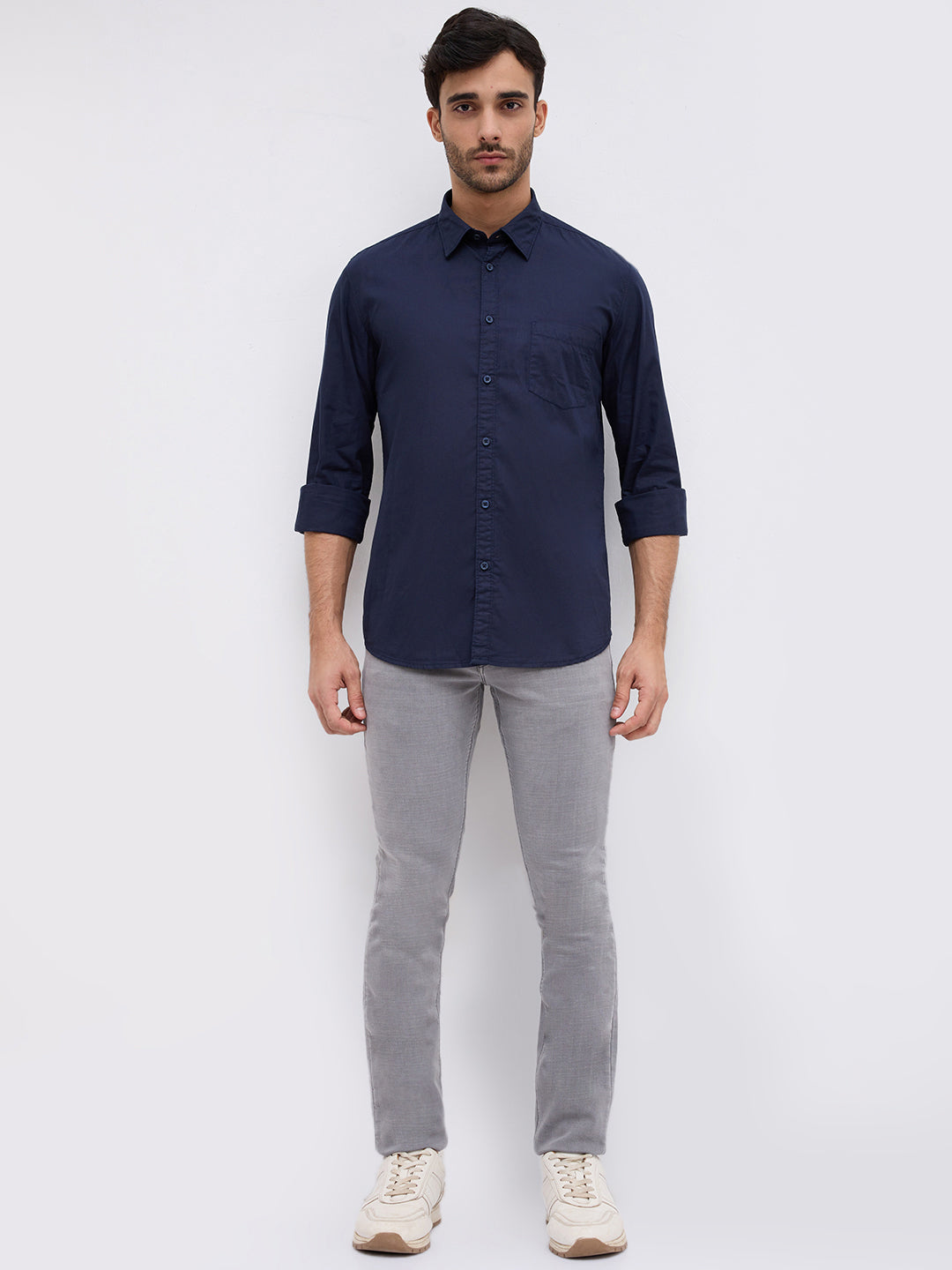 Parx Blue Casual Shirt
