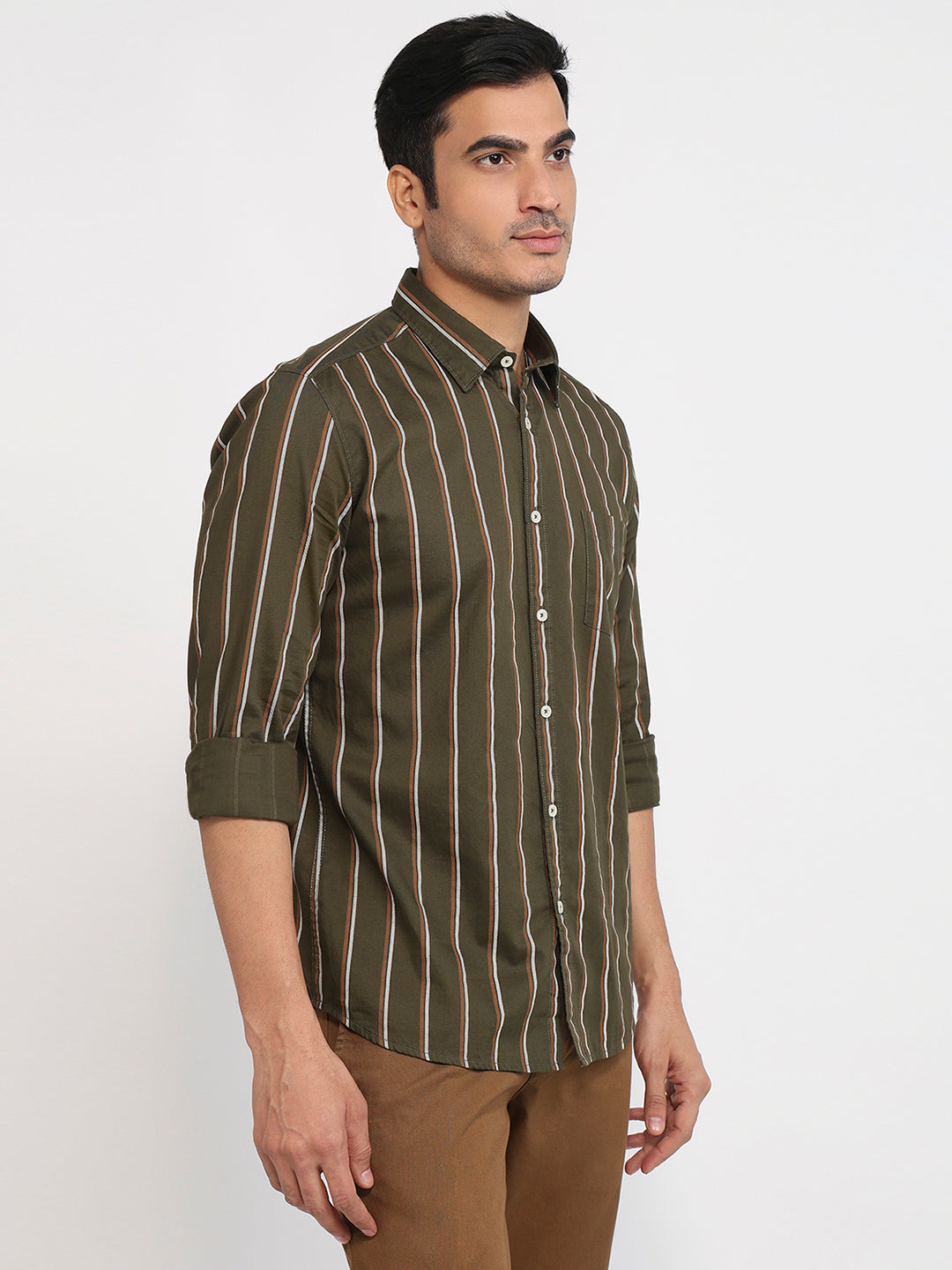 Parx Green Casual Shirt