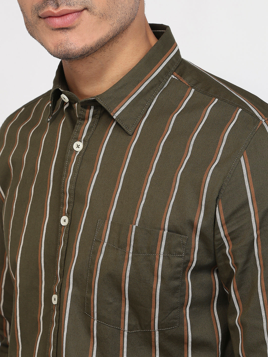 Parx Green Casual Shirt