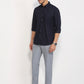 Parx Men Blue Slim Fit Solid Casual Shirt