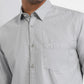 Parx Men Grey Slim Fit Solid Casual Shirt