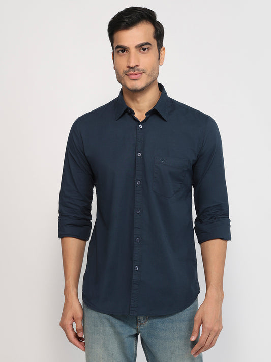 Parx Blue Casual Shirt