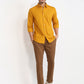 Parx Men Yellow Slim Fit Solid Casual Shirt