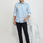 Parx Men Blue Slim Fit Print Casual Shirt