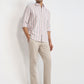Parx Men Red Slim Fit Stripe Casual Shirt