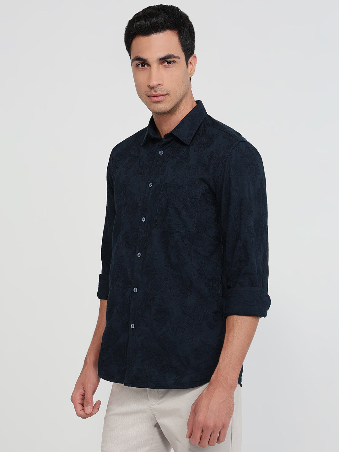 Parx Blue Casual Shirt