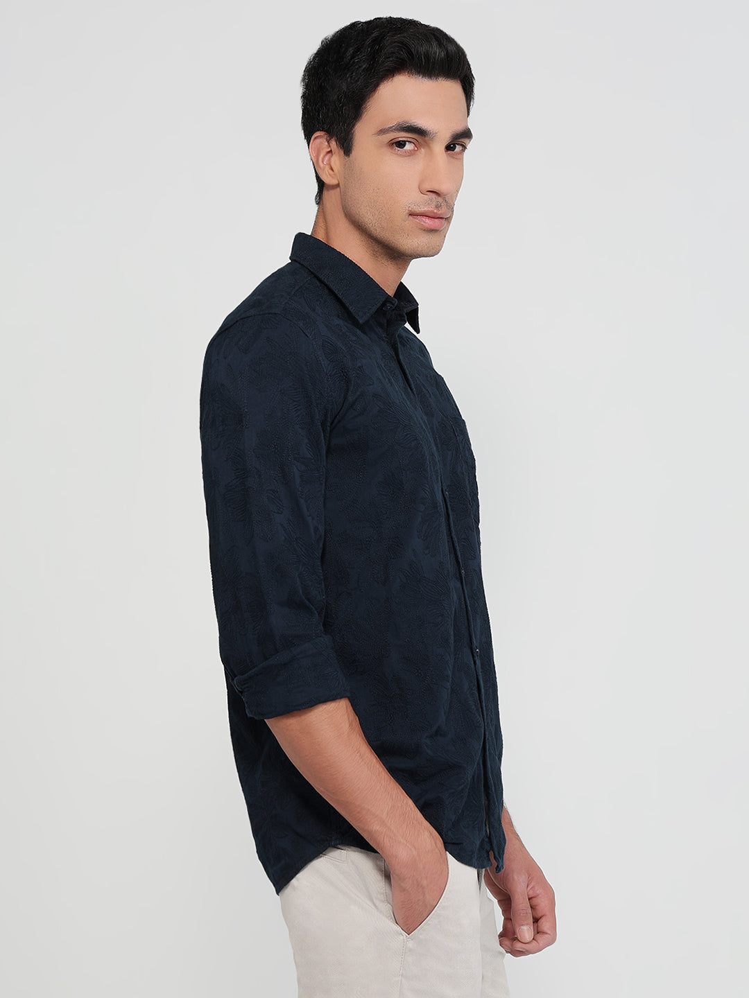 Parx Blue Casual Shirt