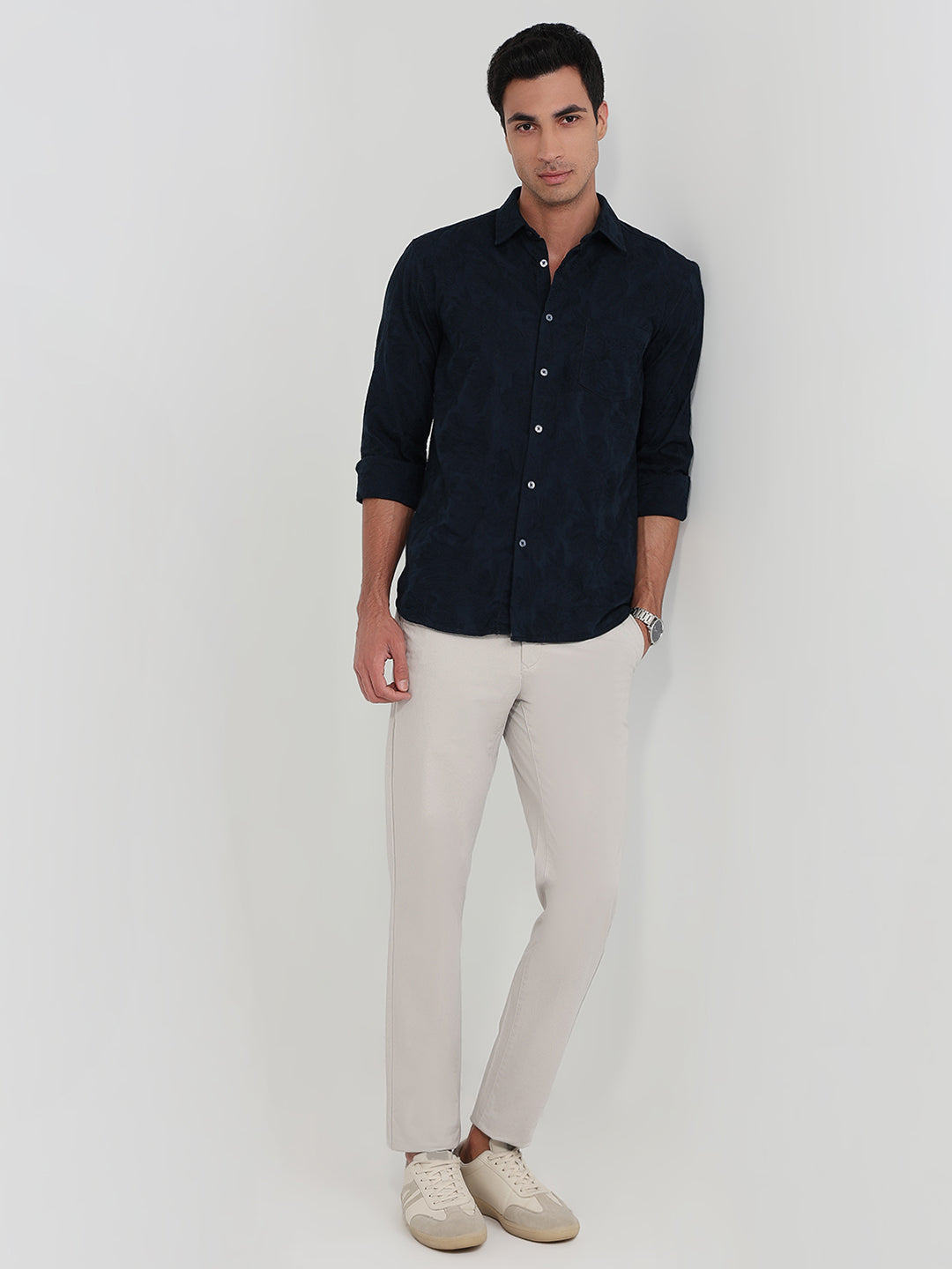 Parx Blue Casual Shirt
